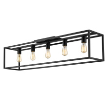 Golden Canada 2072-FM41 BLK - Golden Lighting Wesson 5-light Flush Mount in Matte Black